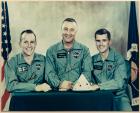 Rare Apollo 1 Crew Signed, Oversized, Color Photo: Gus Grissom, Ed White and Roger Chaffee