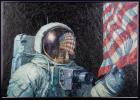 "Beyond a Young Boy's Dream" Textured Acrylic on Board by Alan Bean, 4th Man to Walk on the Moon, and Celebrated Artist