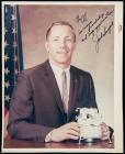 Jack Swigert: Very Scarce Inscribed and Signed Color Photo - Replaced Ken Mattingly on Apollo 13