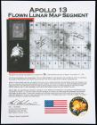 Apollo 13 Flown Lunar Map Segment from Chart Book That Flew To and Circled The Moon