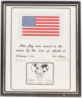 Apollo 14: Dr. Paul W. Gast Collection, Flown US Flag on Beta Cloth Signed by Apollo 14 Crew Members