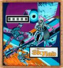 Skylab: Back Glass From 1974 Pinball Game in Lightbox with Flashing Lights