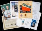 Total of 8 Skylab and Apollo Soyuz Artifacts, Most Flown, plus a Signed Color Photo by Skylab Astronaut Ed Gibson