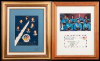 STS-51L Comdr. Dick Scobee Signed 747 Space Shuttle Aircraft Cover Plus Challenger Commemorative Signed by Artist With Written P