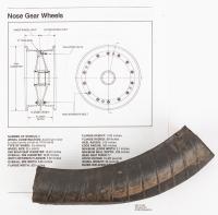 WITHDRAWN - Large, Twice Flown Section of Nose Gear Tire; First to Fly on Two Separate Shuttle Missions, Atlantis & Columbia