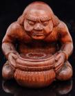 Japanese Netsuke: Man With Bowl, 19th Century, Marked Min-Ichi