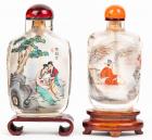 WITHDRAWN - Two Beautiful Rock Crystal Chinese Snuff Bottles Internally Painted in Exquisite Detail