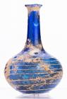 Roman Glass: Cobalt Blue Threaded Vial, 3rd-4th Century A.D.