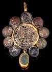 Phoenician Gold and Glass Pendant, Circa 3rd-4th Century C.E.